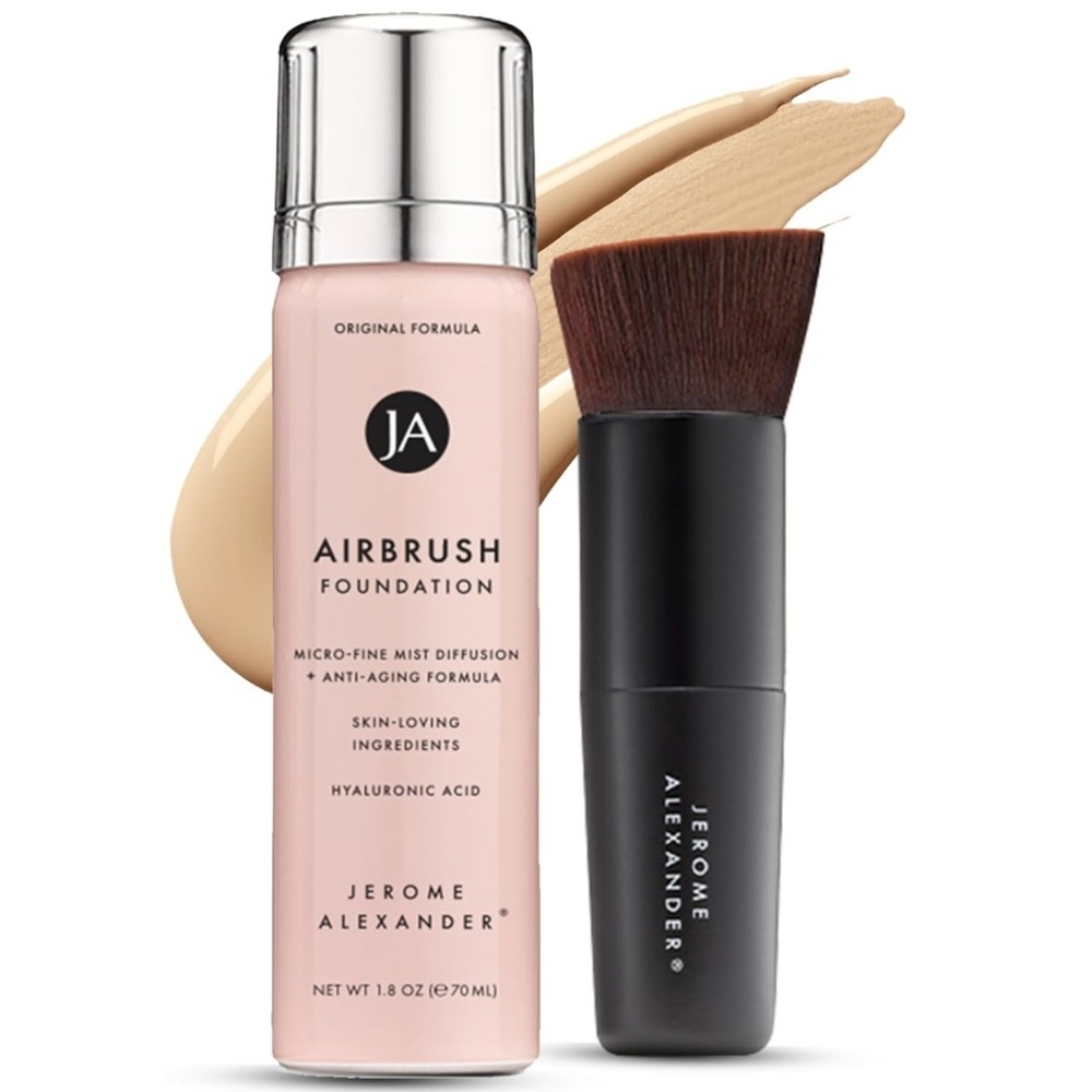 Jerome Alexander Magic Minerals Airbrush Foundation 2pc Set Light Medium 1.8oz